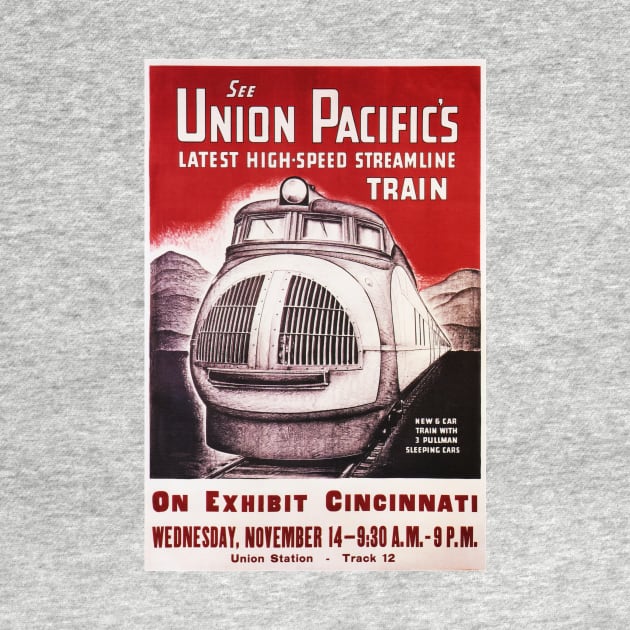 Union Pacific Latest High Speed Streamline Train Advertisement Vintage Railway by vintageposters